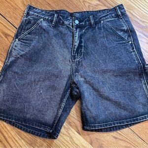 HMDD Men's Washed Black Denim Shorts